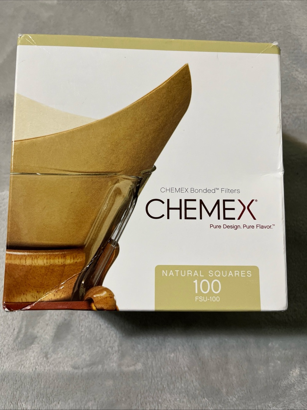 Chemex Coffee Filters Unbleached 100 Pack FSU-100 Bonded Paper Biodegradable